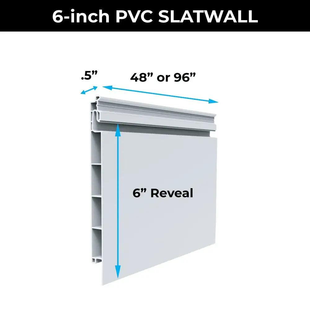 6 inch slatwall