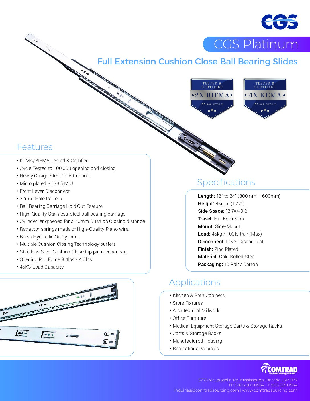 CGS-Platinum-100-LB-BIFMA-Certified-Full-Extension-Ball-Bearing-Slide-English