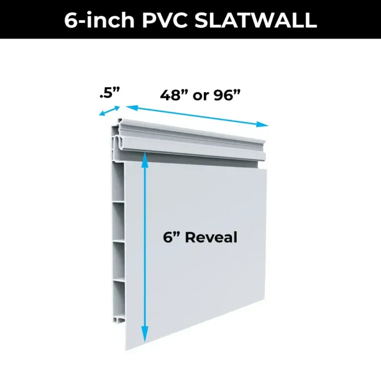 6 inch PVC slatwall